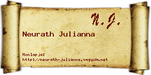 Neurath Julianna névjegykártya